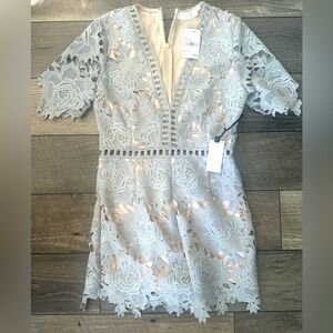ASTR the Label, Grey, Lace Romper size S.